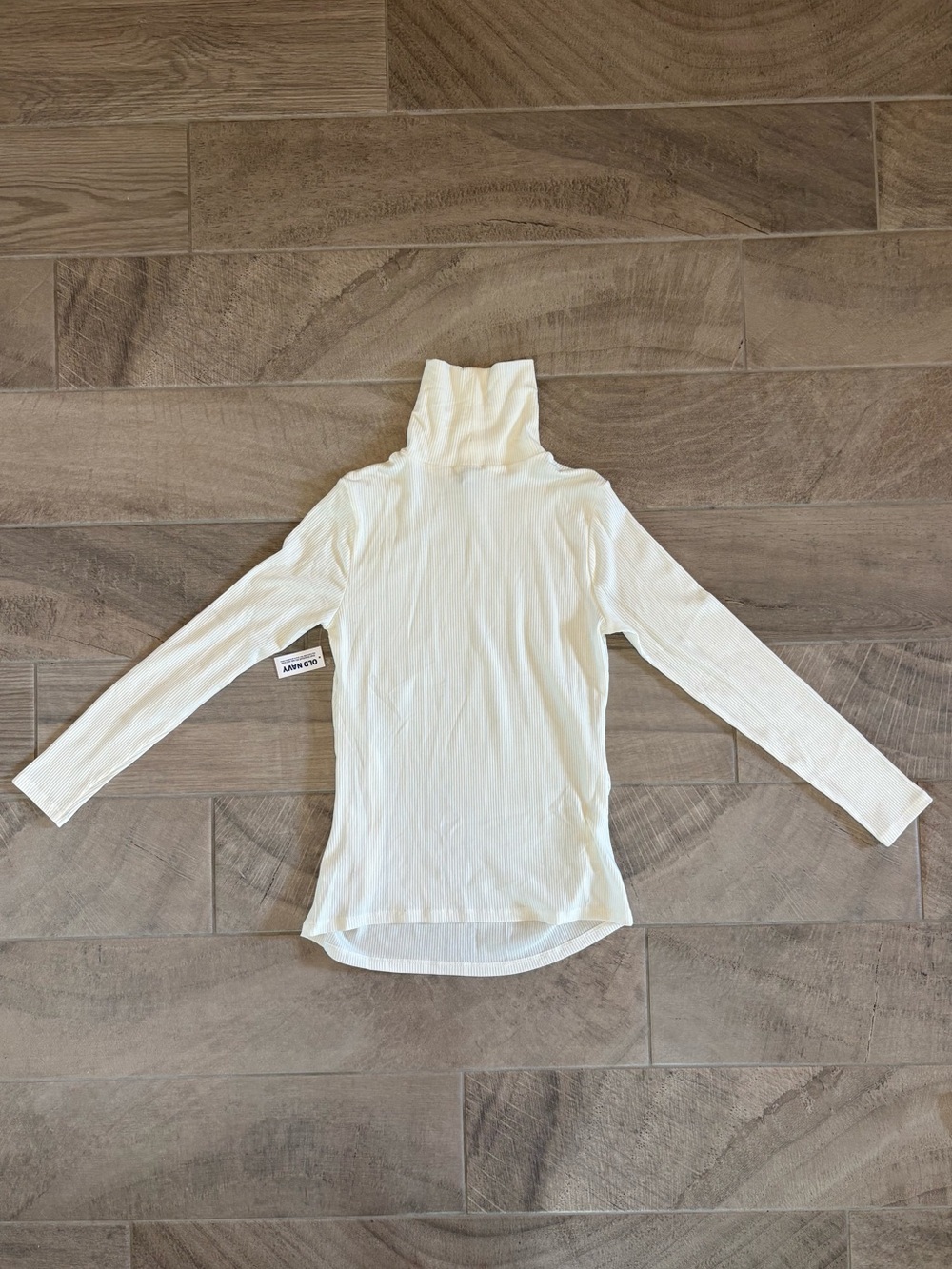 Old Navy Maternity Ribbed Turtleneck Long Sleeve Top - White - Size Medium - Picture 6 of 10